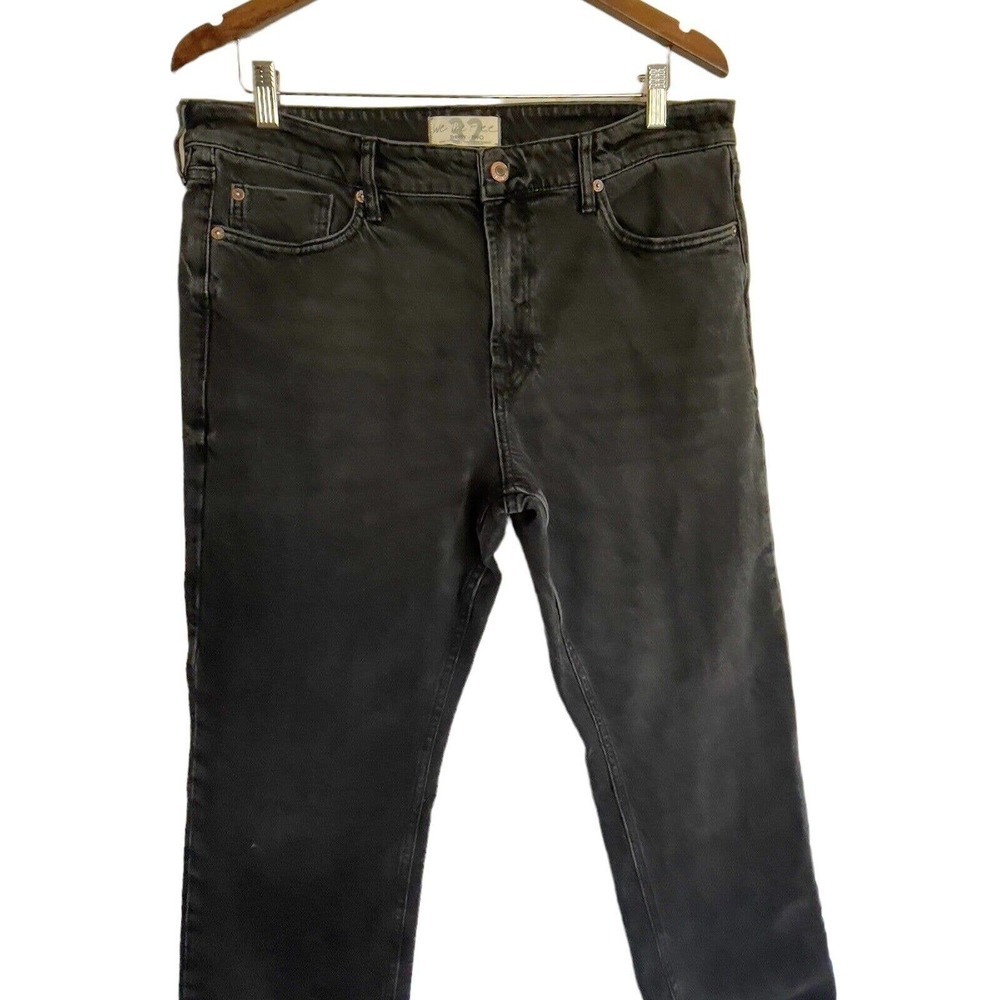 Free People x We The Free Slim Boyfriend Distressed Faded Black Jeans Size 32